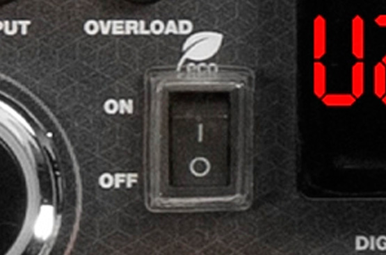 В этом режиме генератор автоматически меняет обороты двигателя в зависимости от подключенной нагрузки. Его использование увеличивает ресурс двигателя, уменьшает расход топлива и снижает уровень шума во время работы.